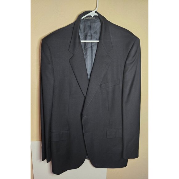 Corneliani Super 120's Extrafine Merino Wool Blazer Suit Jacket Sz 56 7L - Picture 1 of 7